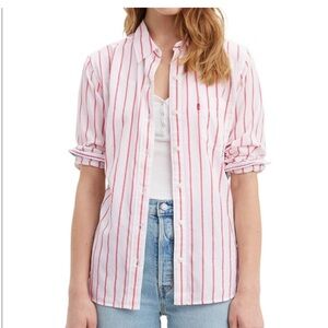 Levi’s Ultimate Boyfriend Striped Cotton Shirt | Size XS